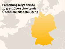 Grafik mit der Landkarte Deutschlands in Europa