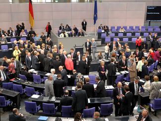 Members of the German Bundestag vote on nuclear phase-out