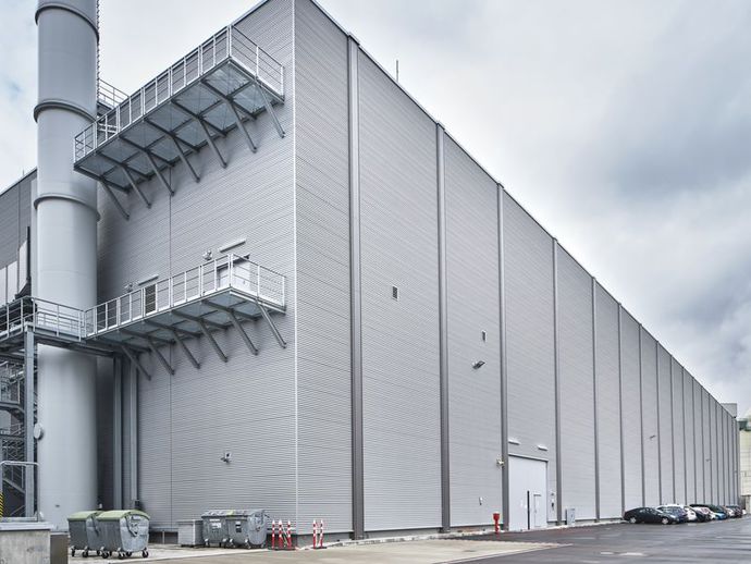 Exterior view of the interim waste storage facility 