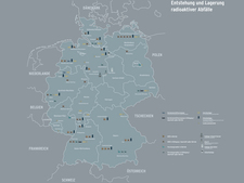 Origin and storage of radioactive waste  in Germany
