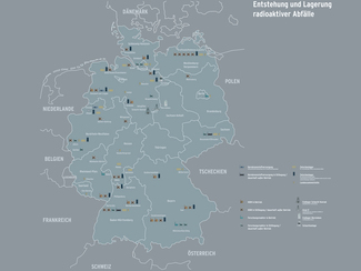 Origin and storage of radioactive waste  in Germany